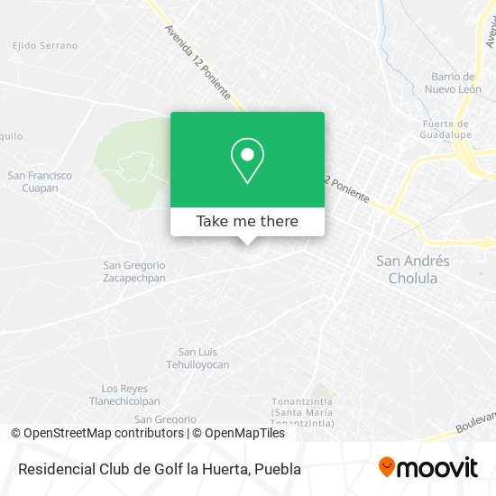 How to get to Residencial Club de Golf la Huerta in San Jerónimo Tecuanipan  by Bus?