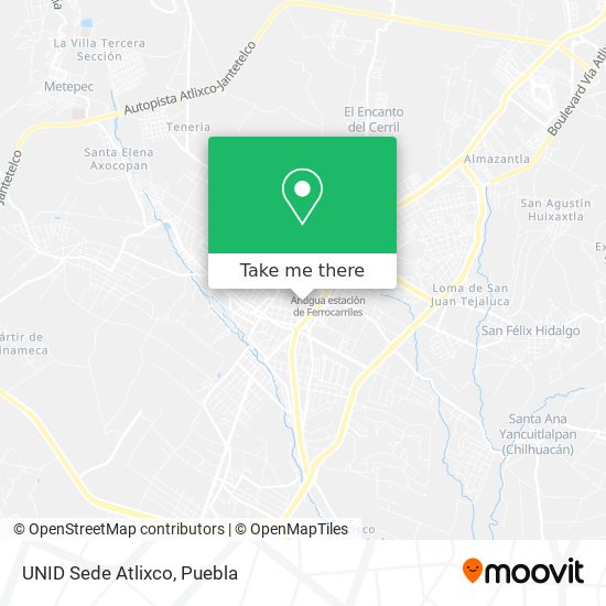 Mapa de UNID Sede Atlixco