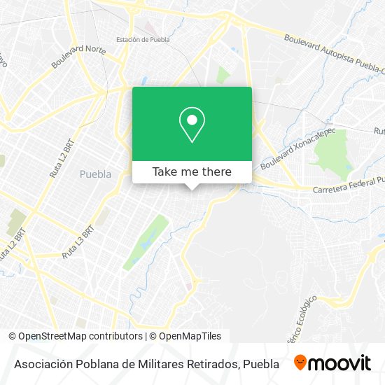 Asociación Poblana de Militares Retirados map