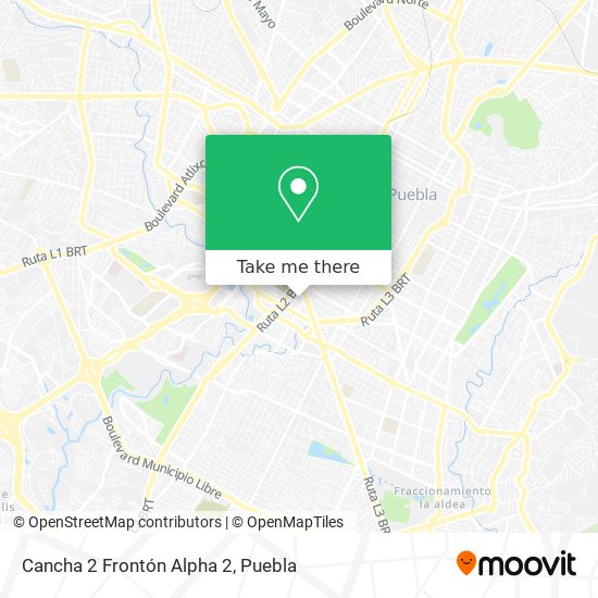 Mapa de Cancha 2 Frontón Alpha 2