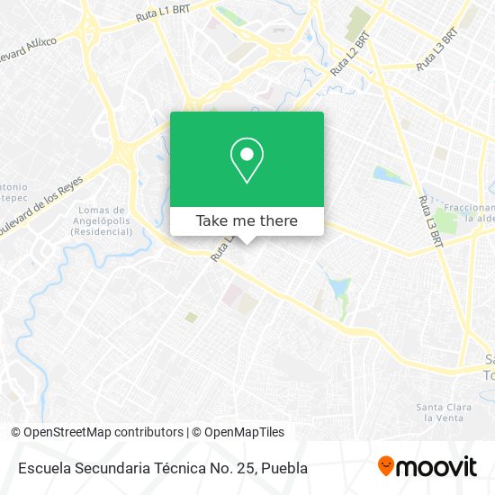 Escuela Secundaria Técnica No. 25 map