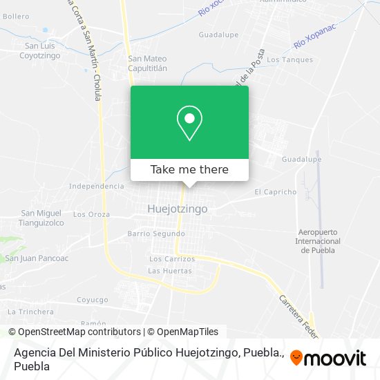 Agencia Del Ministerio Público Huejotzingo, Puebla. map