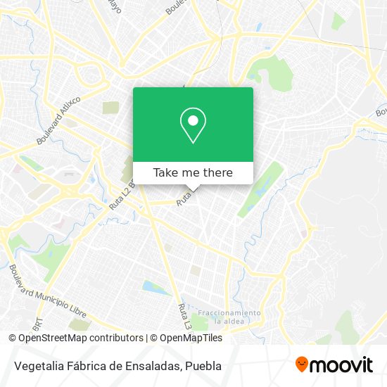 Vegetalia Fábrica de Ensaladas map