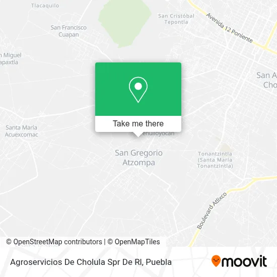 Agroservicios De Cholula Spr De Rl map