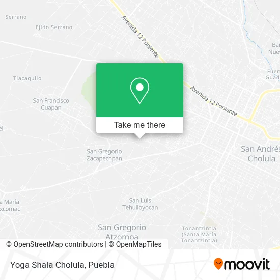 Yoga Shala Cholula map