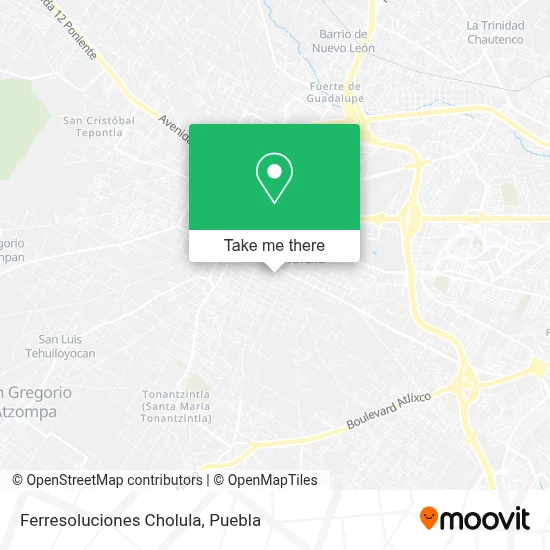 Ferresoluciones Cholula map
