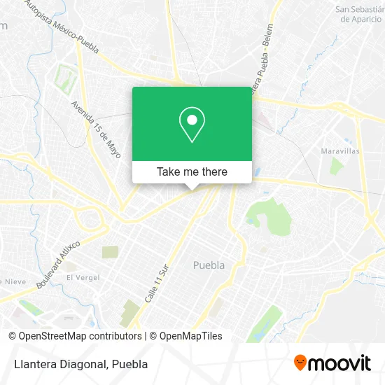 Llantera Diagonal map
