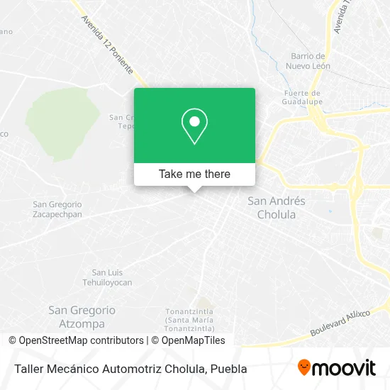 Taller Mecánico Automotriz Cholula map