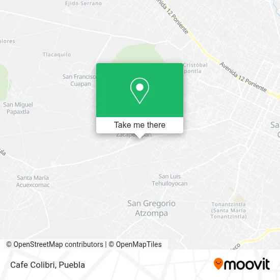 Cafe Colibri map