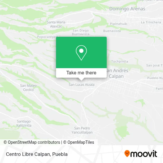 Centro Libre Calpan map