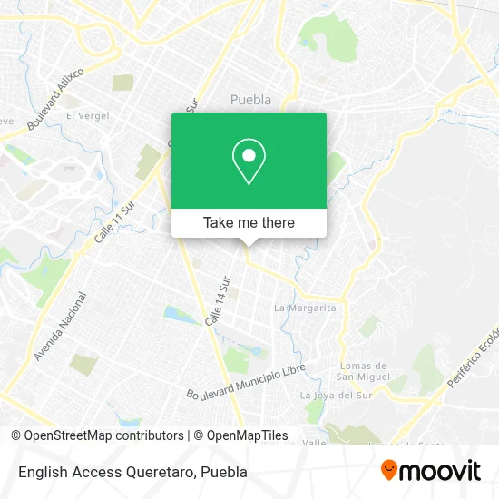 English Access Queretaro map