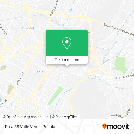 Ruta 68 Valle Verde map