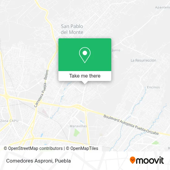 Comedores Asproni map