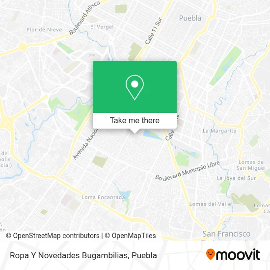 Ropa Y Novedades Bugambilias map