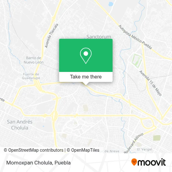 Momoxpan Cholula map