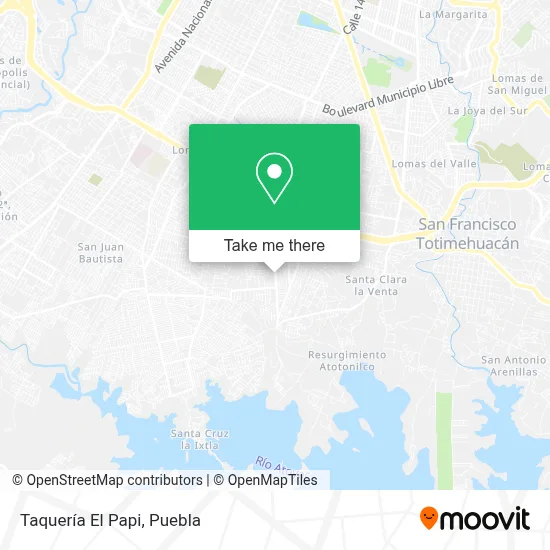 Taquería El  Papi map