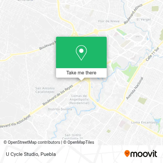 U Cycle Studio map