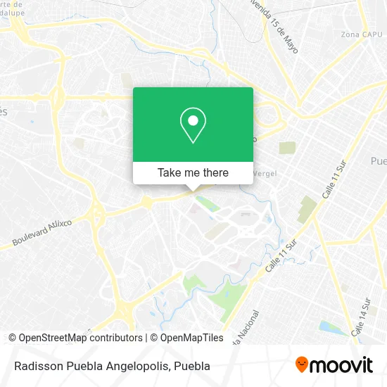 Radisson Puebla Angelopolis map