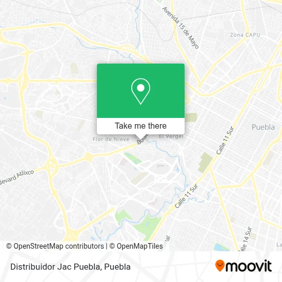 Distribuidor Jac Puebla map