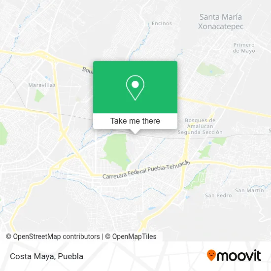 Costa Maya map