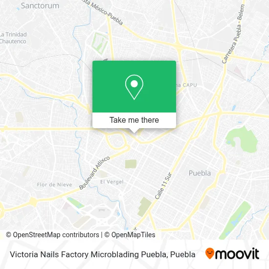 Victoria Nails Factory Microblading Puebla map