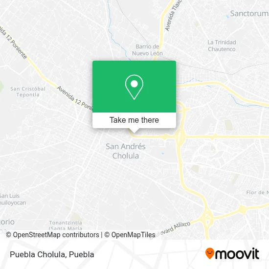 Puebla Cholula map