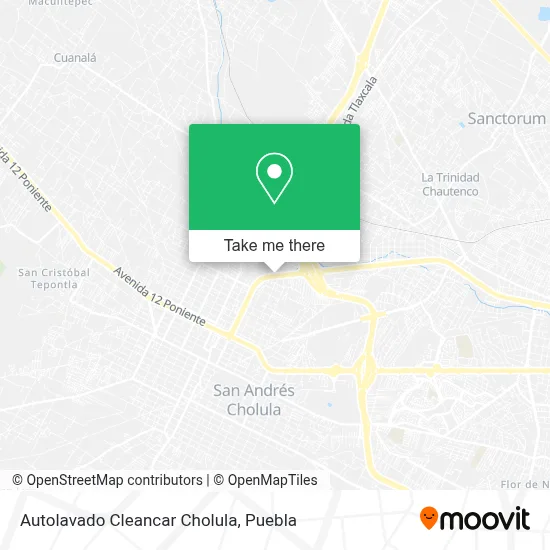 Autolavado Cleancar Cholula map
