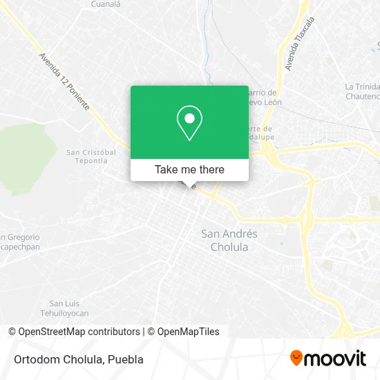 Ortodom Cholula map