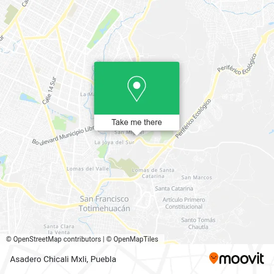 Asadero Chicali Mxli map