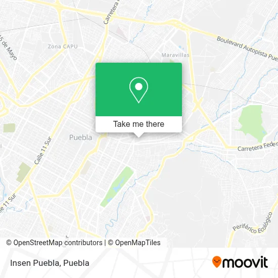 Insen Puebla map