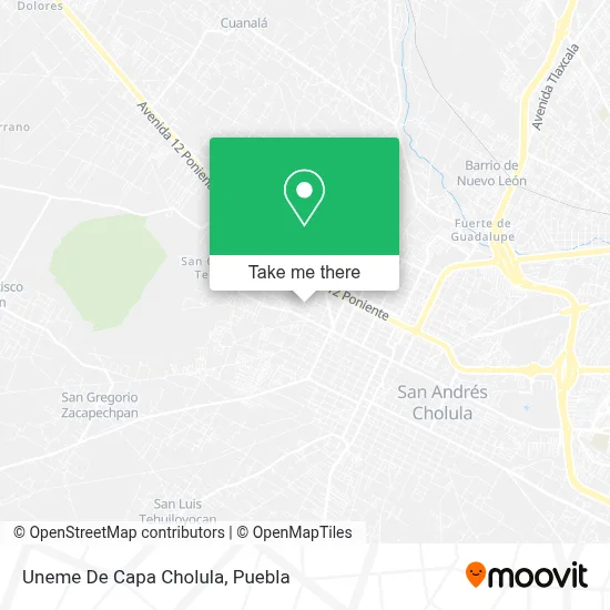 Uneme De Capa Cholula map