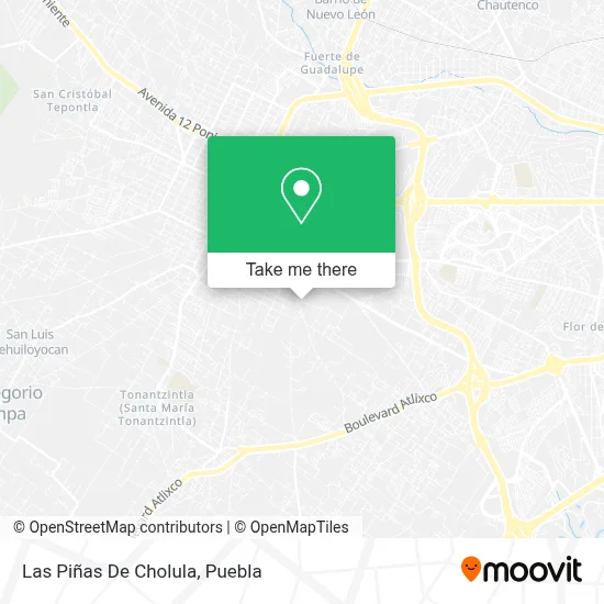 Las Piñas De Cholula map