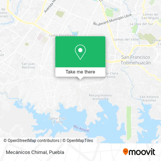 Mecánicos Chimal map