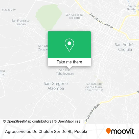 Agroservicios De Cholula Spr De Rl. map
