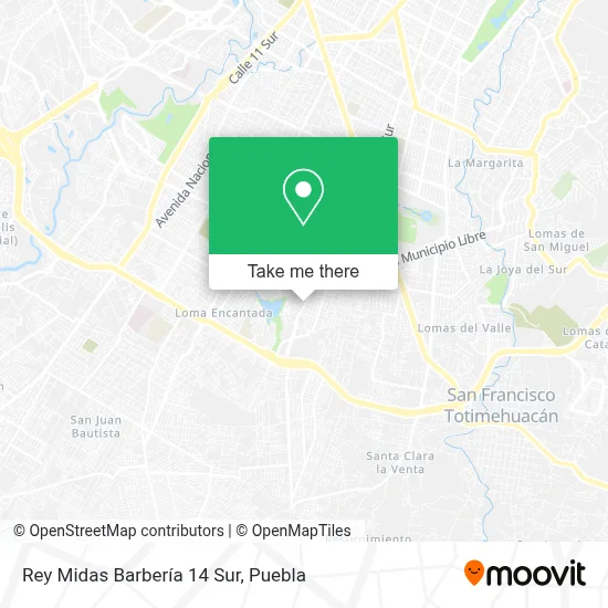 Rey Midas Barbería 14 Sur map