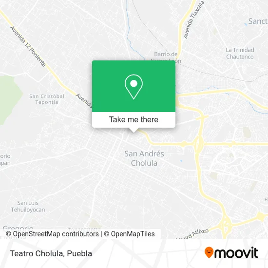 Teatro Cholula map