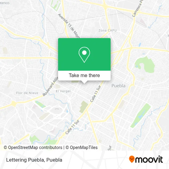 Lettering Puebla map