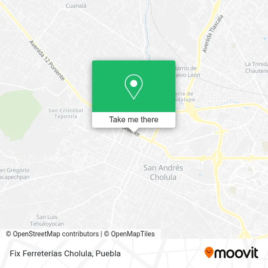 Fix Ferreterías Cholula map