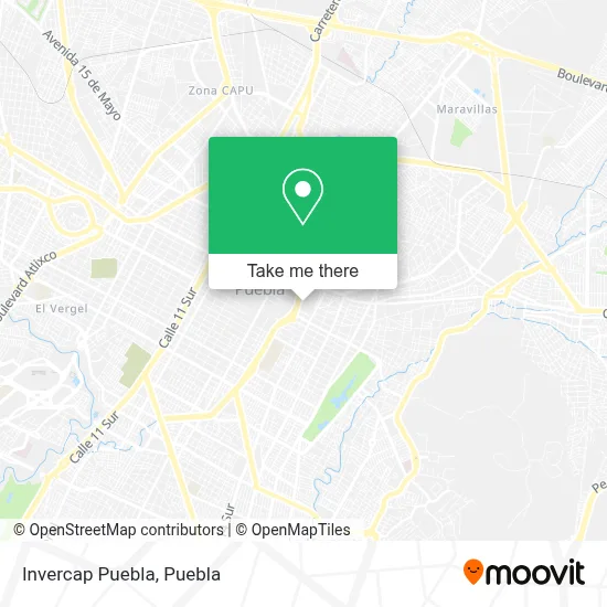 Invercap Puebla map