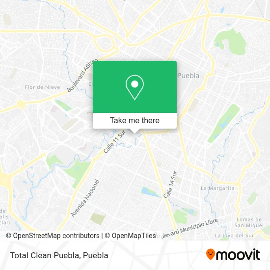 Total Clean Puebla map