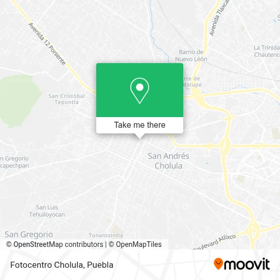 Fotocentro Cholula map