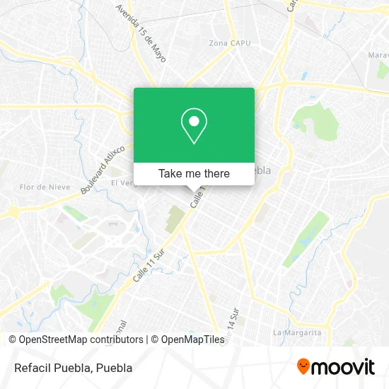 Refacil Puebla map