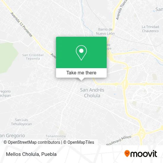 Mellos Cholula map
