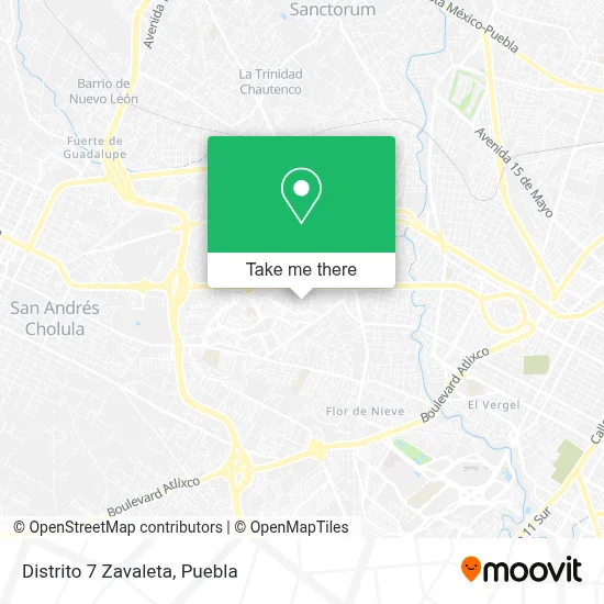 Distrito 7 Zavaleta map