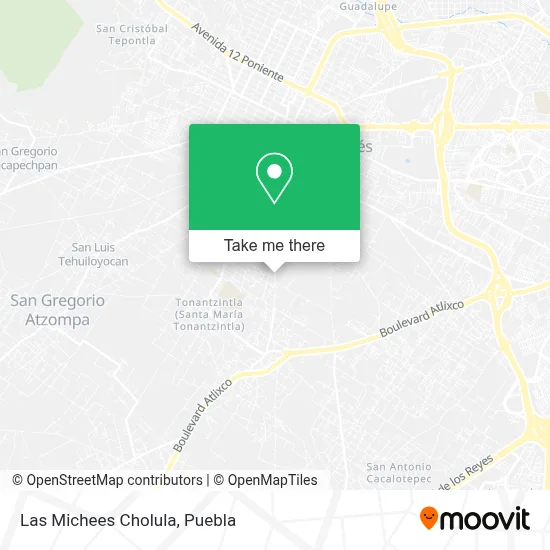 Las Michees Cholula map
