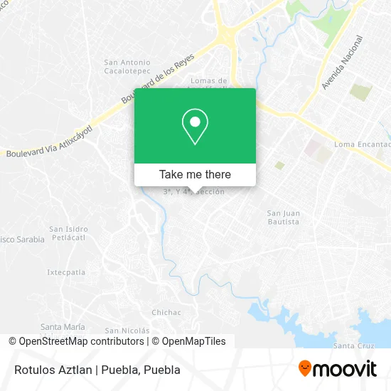 Rotulos Aztlan | Puebla map