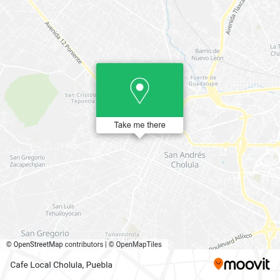 Cafe Local Cholula map