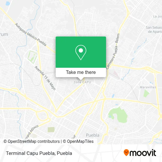 Terminal Capu Puebla map