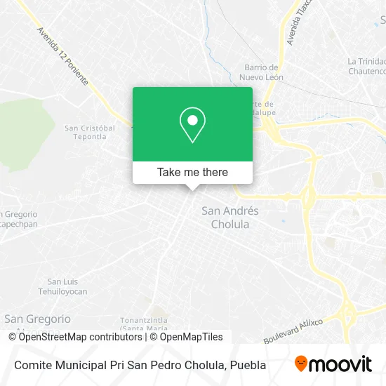 Comite Municipal Pri San Pedro Cholula map