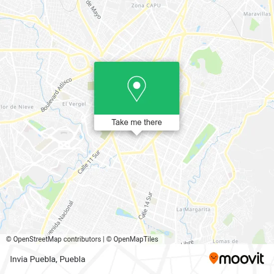 Invia Puebla map